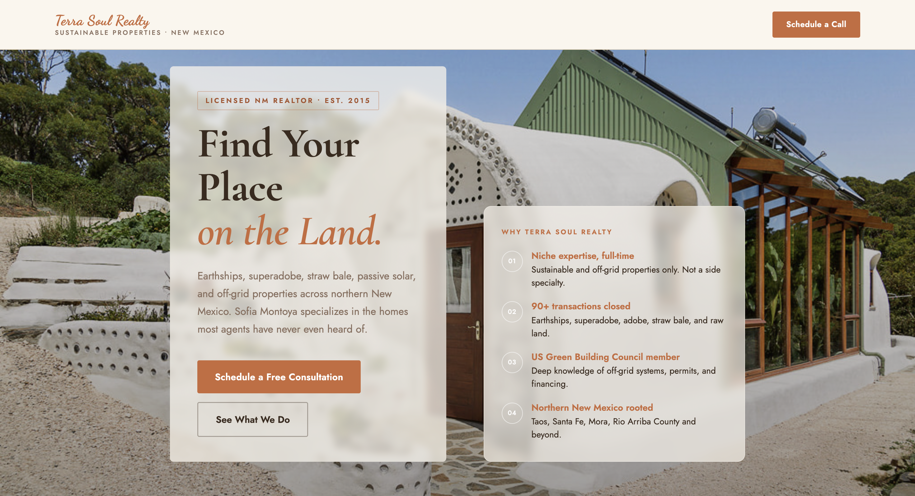 Terra Soul Realty landing page